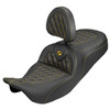 Saddlemen - Lattice Roadsofa™ Carbon Fiber Seat w/ Backrest fits '08-'25 FLH/FLT Models