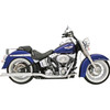 Bassani Exhaust - Power Curve True-Dual Slip-On Mufflers (PR.) for Crossover Header Pipes fits '88-'17 Softail Models (Exc. '95 FLSTC Models) - 3" Slant-Cut W/ Standard 2" Baffles