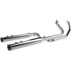 Khrome Werks - 2-Into-2 Two-Step Crossover Header System W/ Tracer Billet Tip End Caps fits '09-'16 Touring Models - Chrome