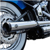 S&S Cycle - Grand National 50-State Slip-On Mufflers fits '18-'22 Harley M8 Softail Models - Chrome