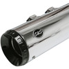 S&S Cycle - 4.5" GNX Slip-On Mufflers W/ Tuxedo Black End Caps fits '17-'21 Harley Touring Models - Chrome