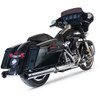 S&S Cycle - Grand National Slip-On Mufflers W/ Black End Caps fits '17-'21 Harley Touring Models - Chrome