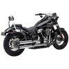 Cobra - 3" RPT Slip-On Mufflers fits '18-'22 Harley Softail Models - Chrome