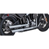Vance & Hines - 3" Round Twin Slash Slip-On Mufflers fits '07-'17 Softail Models (Exc. '14-'15 FLSTNSE Models) - Chrome