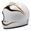 Biltwell - Flames Gringo ECE R22.06 Helmet - White/Black