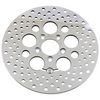 Drag Specialties - 11.8" Rear Center Hub Mount Drilled Brake Rotor - Polished Stainless Steel (Repl. OEM # 41810-08A)