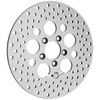 Drag Specialties - 11.8" Rear Center Hub Mount Drilled Brake Rotor - Polished Stainless Steel (Repl. OEM # 41810-08A)