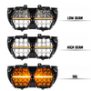 Motorcycle Supply Co. - Honey Comb Dual LED Front Headlight fits '15-'24 Harley Davidson Road Glide Models