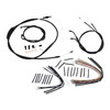 Burly Brand - 14" Complete Black Vinyl Handlebar Cable/Line Kit for Ape Hanger Handlebars fits '07-'08, '10-'11 FXDWG Model
