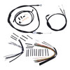 Burly Brand - 14" Complete Black Vinyl Handlebar Cable/Line Kit for Ape Hanger Handlebars fits '07-'10 FXST/B/C/D Model