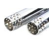 V-Twin - Wyatt Gatling Muffler Set with Chrome Shooter Style End Tips fits '95-'16 FLT Model