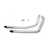 V-Twin - Exhaust Drag Pipe Set Chrome with Black Slash Tips fits '83-'03 Sportster Model