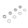 Colony - 9840-8 Chrome Rocker Arm Shaft End Nut Kit fits '36-'40 EL, '41-'47 FL Models