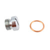 Colony - 9603-2 Chrome Oil Pump Screen Plug fits '52-'65 FL Model