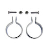 V-Twin - Chrome 1-7/8" Muffler End Clamp Set fits Custom Application