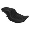 Drag Specialties Seats - Vinyl Double Diamond Predator 2-Up Seat w/o Backrest fits '23-'24 FLTR/FLHX Models