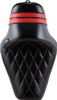 Le Pera - Black w/ Red Stripes Diamond Stubs Spoiler Seat fits '04-'06, '10-'22 Sportster Models (Except RH Sportster)