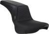 Le Pera - LYX-590BW - Kickflip Seat - Basketweave - Black - Softail '18-'23