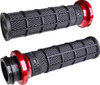 Odi - V31HCW-BB-R - Hart-Luck Signature V-Twin Lock-On™ Grips - Cable - Black/Red