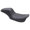 Mustang - Double Diamond One Piece 2-Up Squareback Seat fits '08-'23 Touring Models (Except '23 FLHXSE/​FLTRXSE) (10 1/ 1 2” Driver Seat Area, 6 /2 ” Passenger Seat Area)