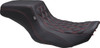 Mustang - 88416DC - One Piece 2-Up Squareback Seat - Double Diamond - Black Cherry Stitch - FLH/FLT '23-'24