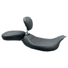 Mustang - Wide Tripper™ Solo Seat w/ Drivers Backrest fits '08-'21 FLHT/​FLTRX/​FLTRU/​FLHX/​FLHR Models