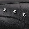 Mustang - Black Studded Wide Rear Seat fits '07-'15 FLSTC, '00-'07 FLSTS/C Models