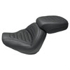 Mustang - Black Trapezoid Stitch Max Profile Solo Seat without Driver Backrest fits '18-'21 FXFB/​FXFBS Models