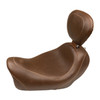 Mustang - Brown Wide Tripper™ Solo Seat with Backrest fits '14‑'17 FXDF Model