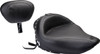 Mustang - 79437 - Wide Solo Seat - With Backrest - Black - Studded W/Concho - XL '04-'21