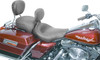 Mustang - 79102 - Wide Solo Seat - With Backrest - Black - Studded W/Concho - Road King '97-'07