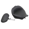 Mustang - Black Smooth Vintage Road King Wide Solo Seat with Backrest fits '06-'07 FLHX, '99-'07 FLHR Models