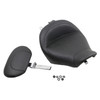 Mustang - Black Smooth Vintage Road King Wide Solo Seat with Backrest fits '06-'07 FLHX, '99-'07 FLHR Models