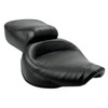 Mustang - Black Wide Smooth Vintage Style Seat fits '91-'95 Dyna Models