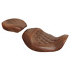 Mustang - Brown Forward Wide Tripper Solo Seat fits '06-'17 Dyna Models (Except '14-'17 FXDF)
