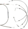 Burly Brand - B30-1103 - Complete Stainless Braided Handlebar Cable/Brake Line Kit - 13" Ape Hangers- '08-'13 FLH