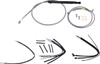 Burly Brand - B30-1251 - Handlebar Cable/Brake Line Kit for Burly Ape Handlebars - 18" Gorilla - FLSL - Stainless