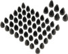 Ciro - 70026 - Caps - Engine/Bolt/Cover - Fluted/Spike - Black - Twin Cam