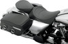 Drag Specialties Seats - Solo Seat - Mild Stitched - Driver Backrest - FLH '97-'07