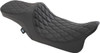 Drag Specialties Seats - Predator III 2-Up Seat - Double Diamond - Black Thread - FL '99-'07