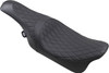 Drag Specialties Seats - Caballero Seat - Solar Reflective Leather - Diamond Stitch - FL '08-'23