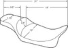 Drag Specialties Seats - Extended Reach Predator Seat - Mild Stitched - Driver's Backrest - FL '08-'23