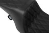 Drag Specialties Seats - Predator 2-Up Seat - Vinyl - Double Diamond - Black Stitching- w/o Backrest - FL '97-'07