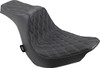 Drag Specialties Seats - Predator III Seat - Double Diamond - Silver Stitching - FLFB/S '18-'25