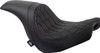 Drag Specialties Seats - Predator Seat - Double Diamond w/ Black Sitching - Vinyl - FLSB/FXLR '18-'23
