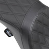 Drag Specialties Seats - Predator 2-Up Seat - Double Diamond - Black - FX/FL '06-'17