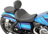 Drag Specialties Seats - Solo Seat - Mild Stitched - Driver's Backrest - FXD/FLD '06-'17