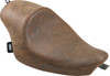 Drag Specialties Seats - 3/4 Solo Seat - Brown - Distressed - XL '04-'22