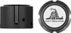 Figurati Designs - FD40-FAC-BK - Axle Nut Cover - Front - Stainless Steel - Don't Tread On Me - Black