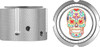 Figurati Designs - FD30-FAC-SS - Axle Nut Cover - Front - Stainless Steel - Sugar Skull - Silver
